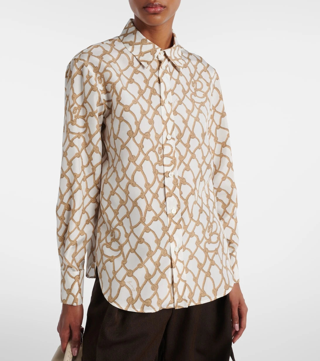 Burberry - Printed silk poplin shirt