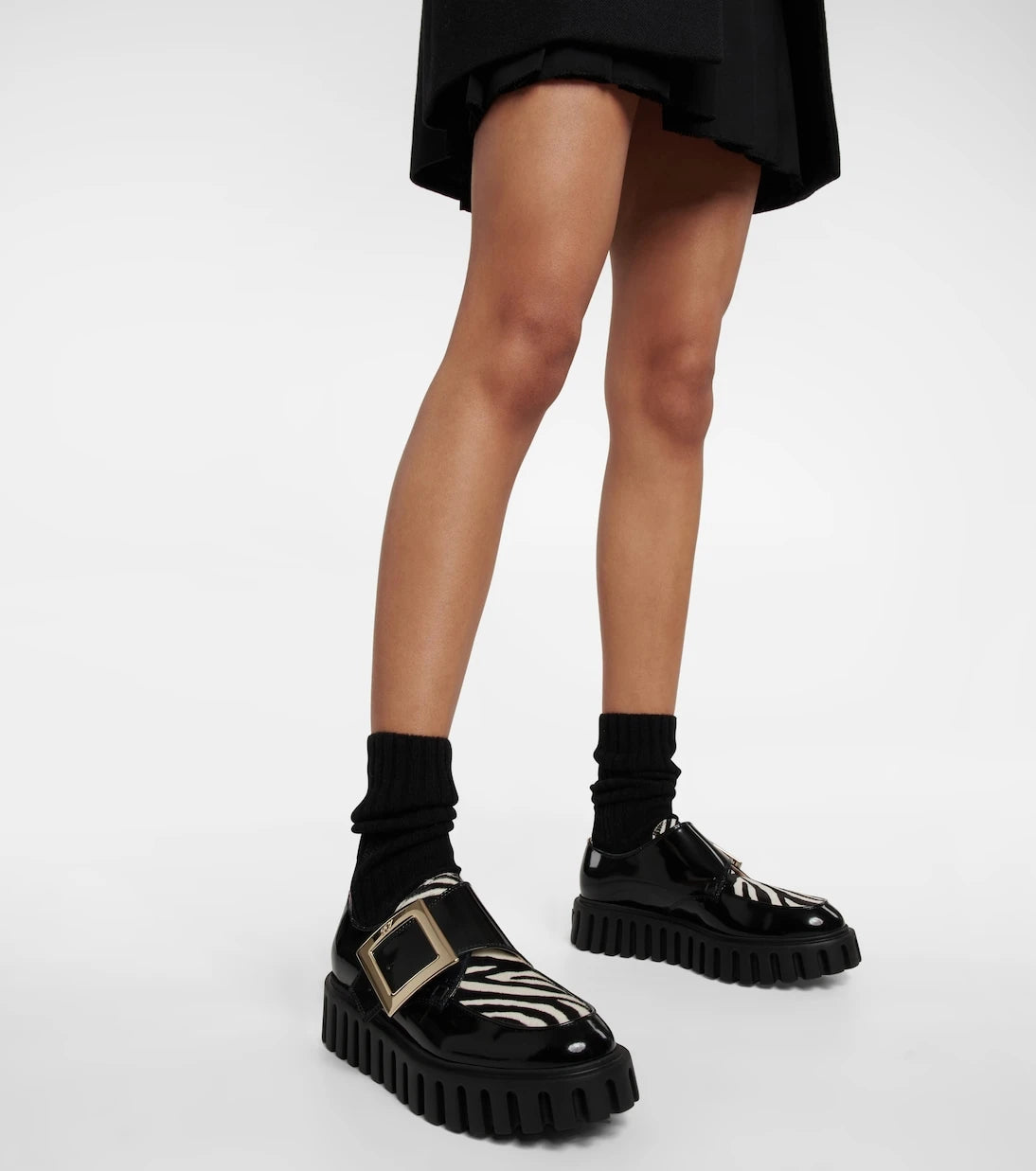 Roger Vivier - Viv' Go-Thick patent leather platform loafers