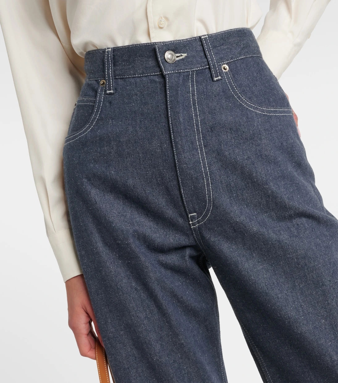 Loro Piana - Tye high-rise wide-leg jeans