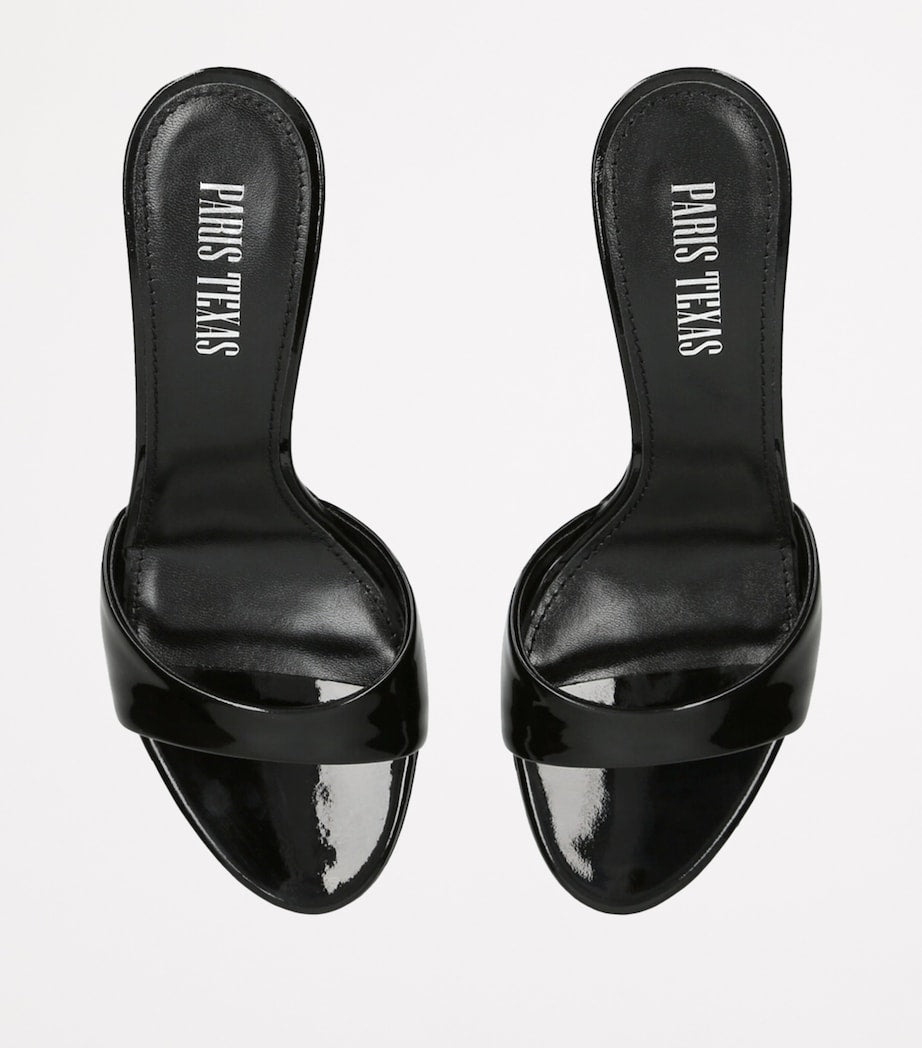 Black Patent Leather Lidia Mules 70