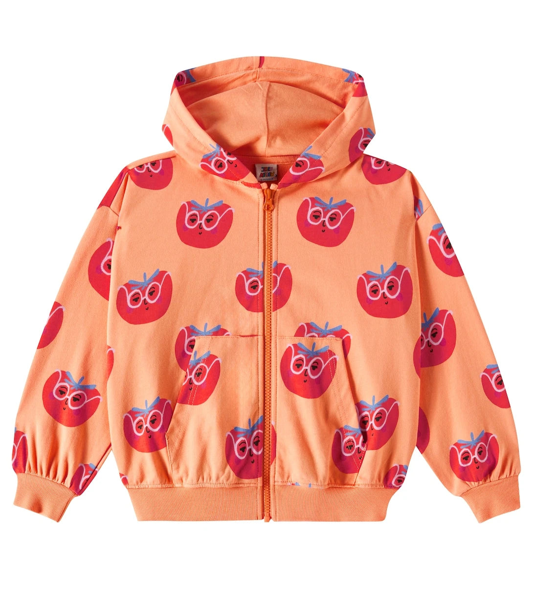 Jellymallow - Tomato printed cotton jersey hoodie
