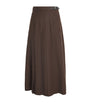 Weekend Max Mara Brown Wool-Blend Midi Skirt