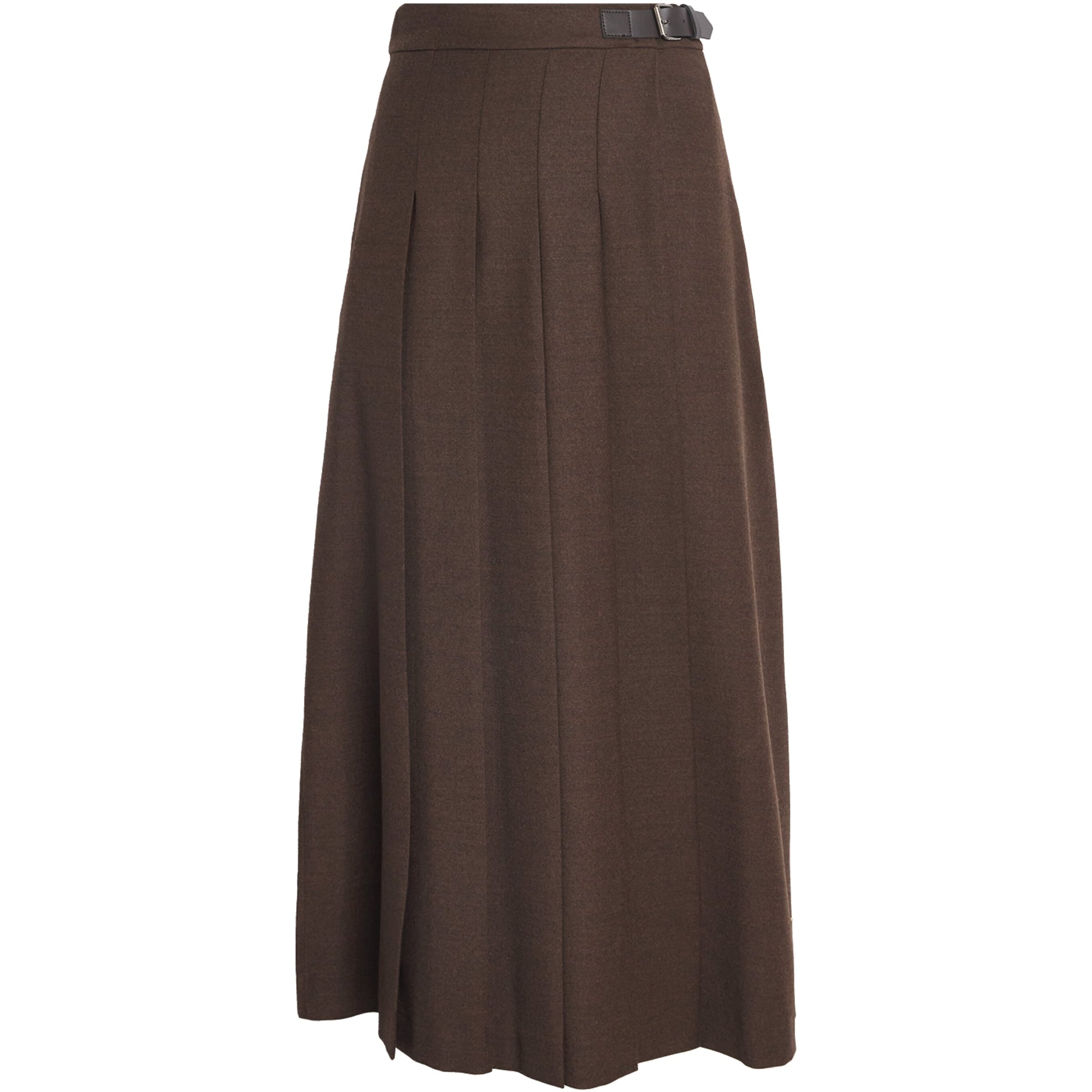 Weekend Max Mara Brown Wool-Blend Midi Skirt