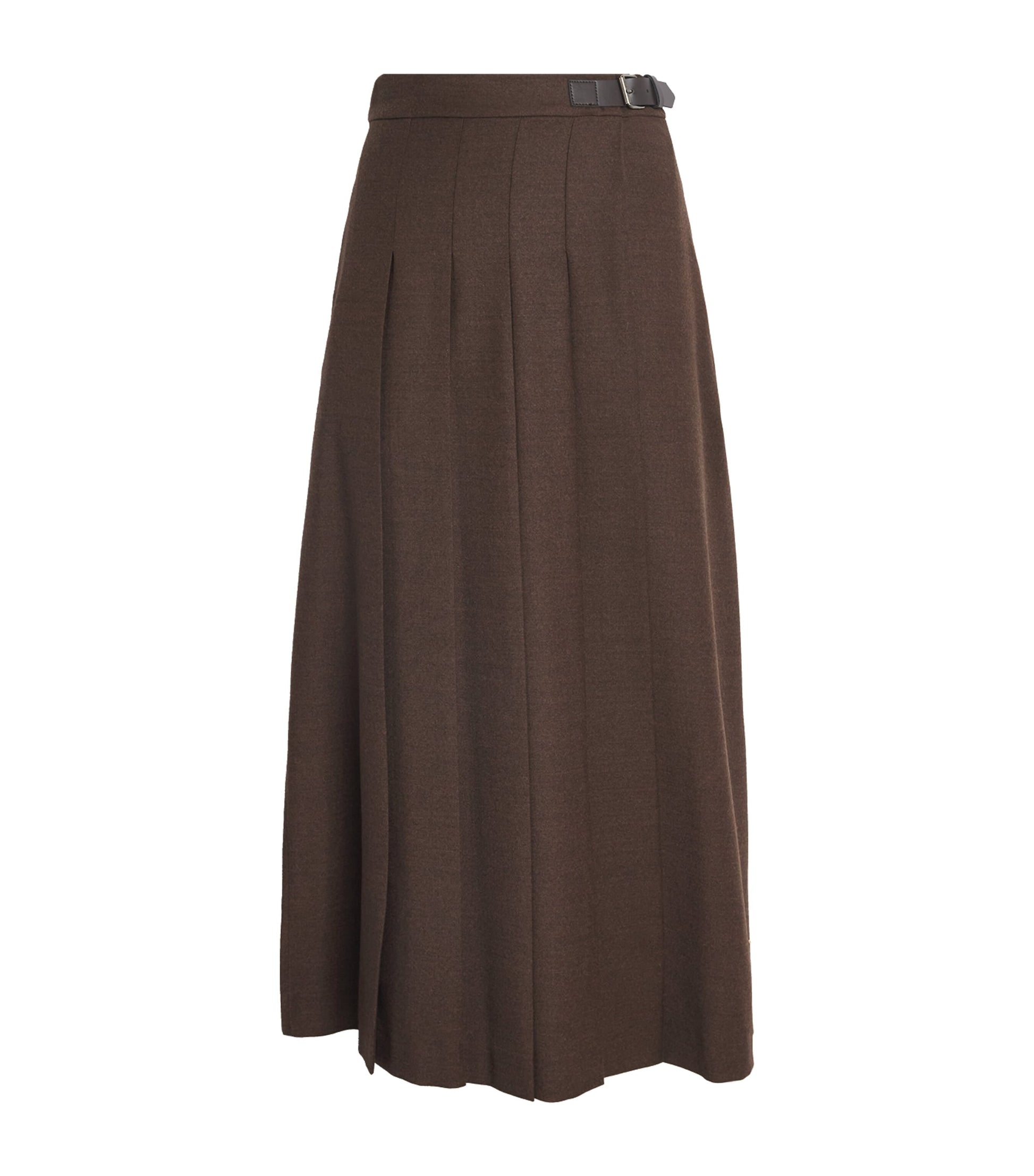 Weekend Max Mara Brown Wool-Blend Midi Skirt