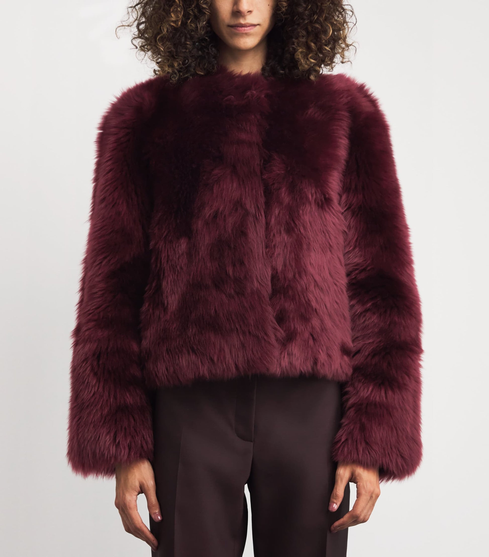 Shearling Natasha Jacket CRANBERRY