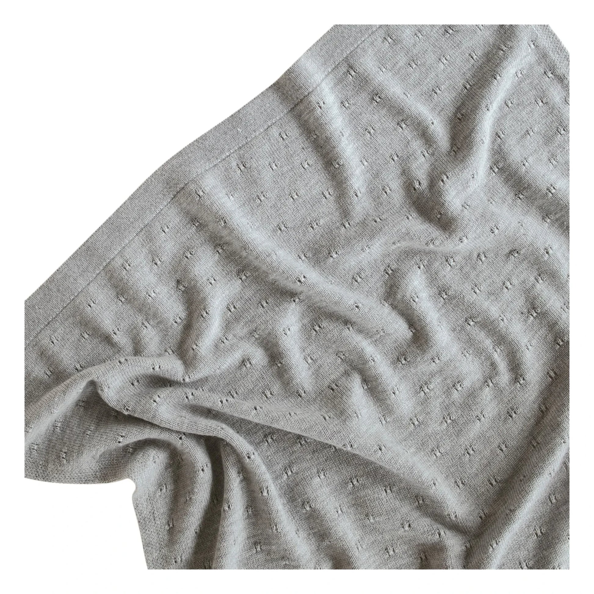 Hvid - Bibi Merino Wool Blanket | Grey