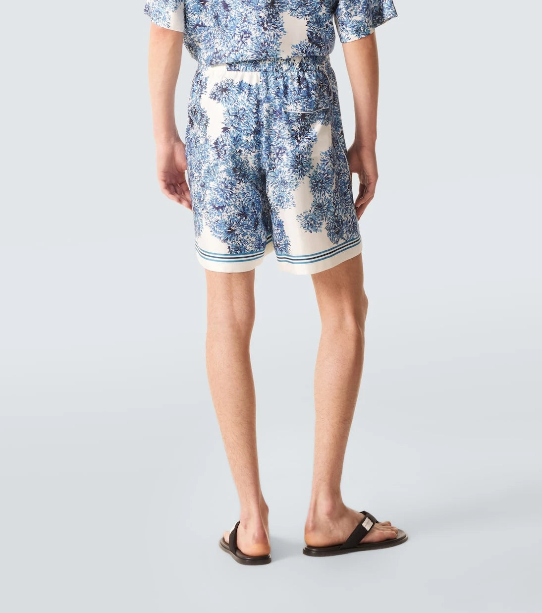 Givenchy - Couture Seam printed silk twill shorts