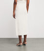 Róhe White Satin Midi Skirt