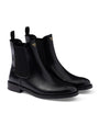 Prada Black Brushed Leather Ankle Boots