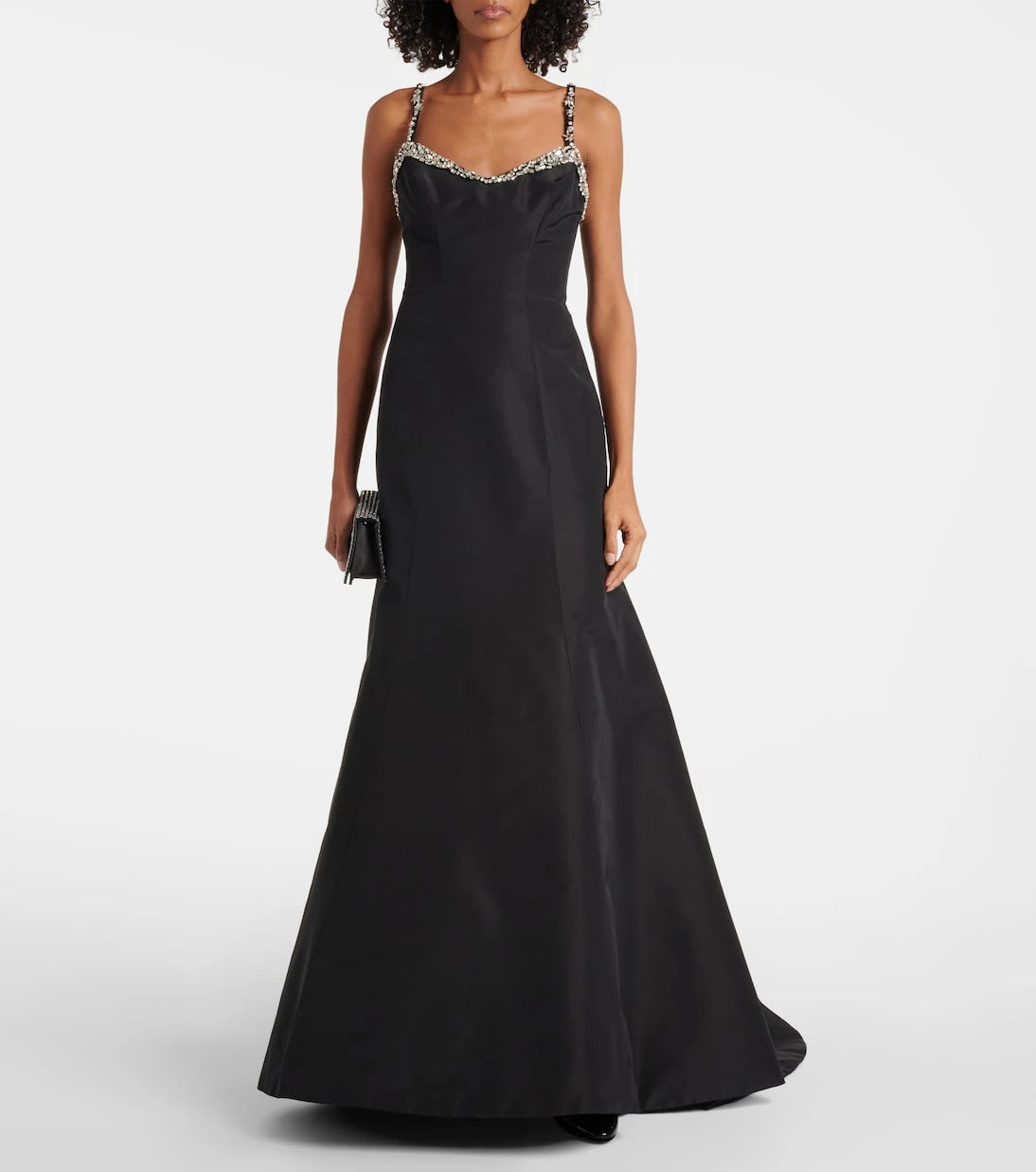 Monique Lhuillier - Tumpet embellished silk gown