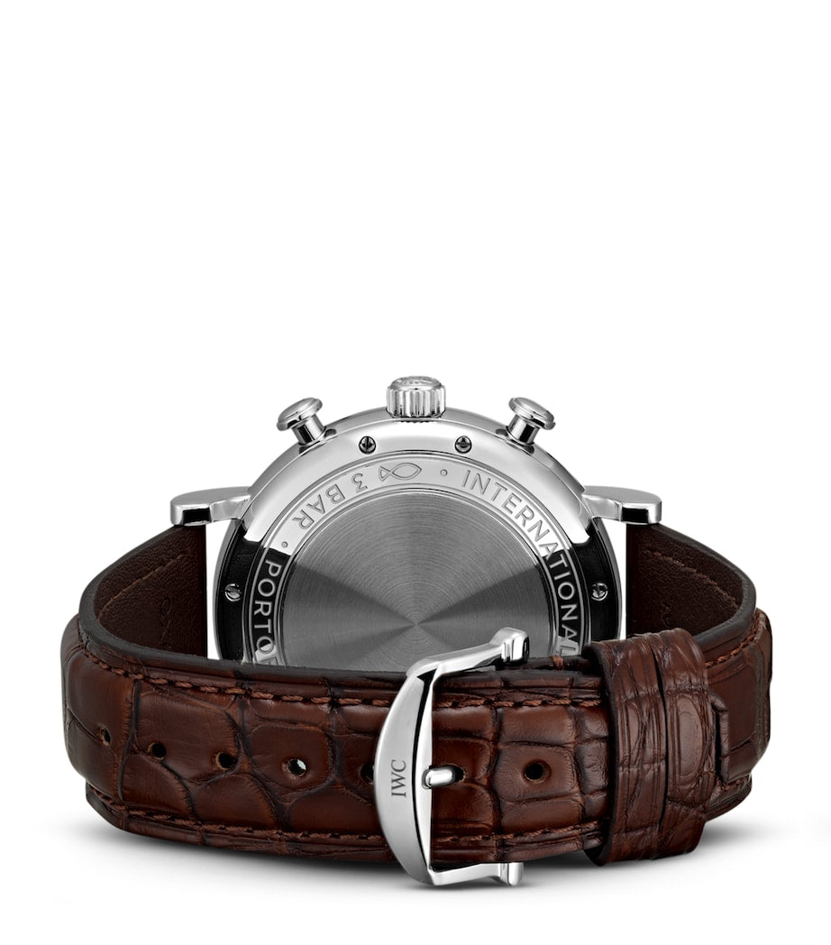 IWC Schaffhausen Stainless Steel Portofino Chronograph Watch 42mm