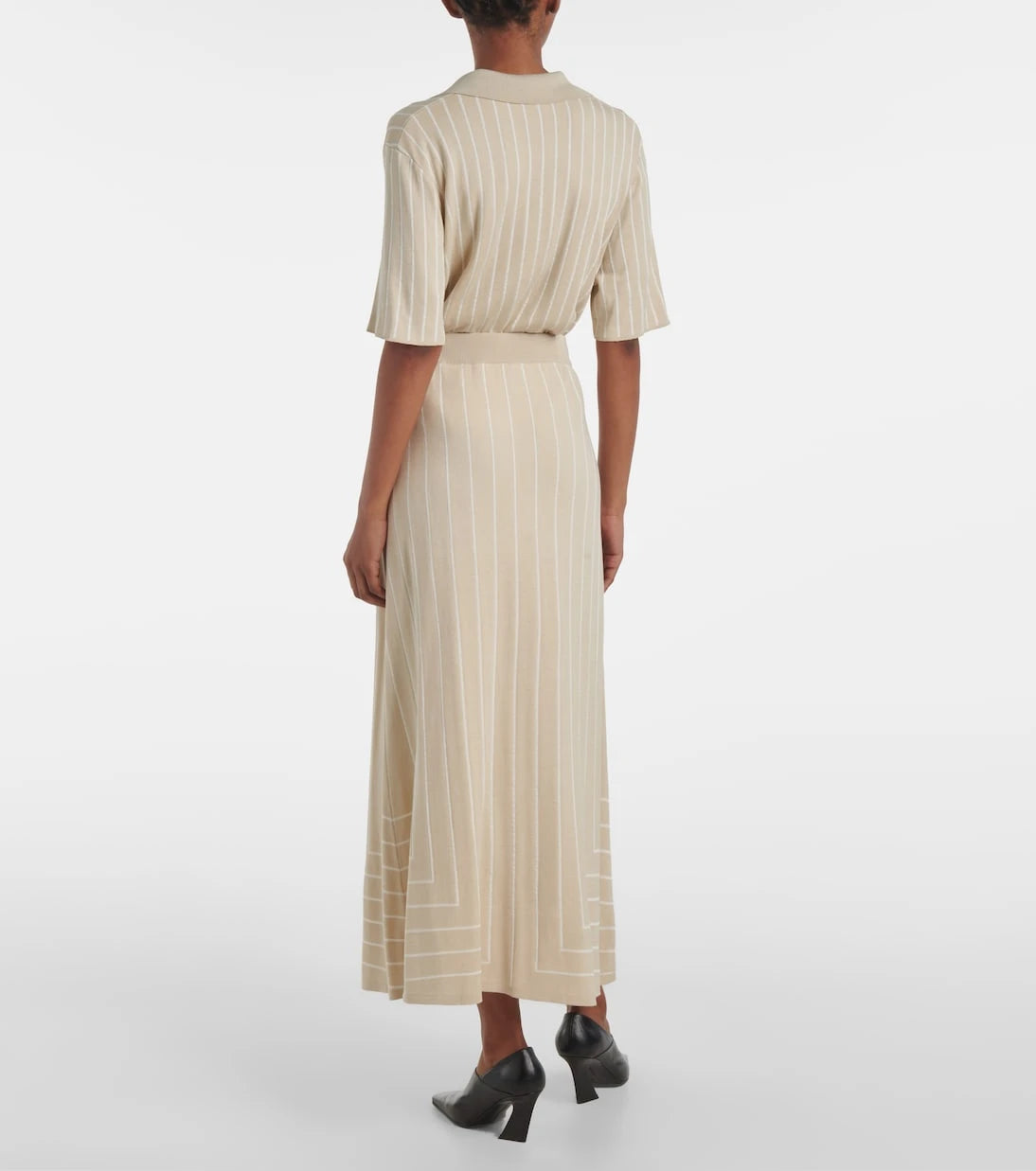 Joseph - Striped cotton and silk maxi skirt