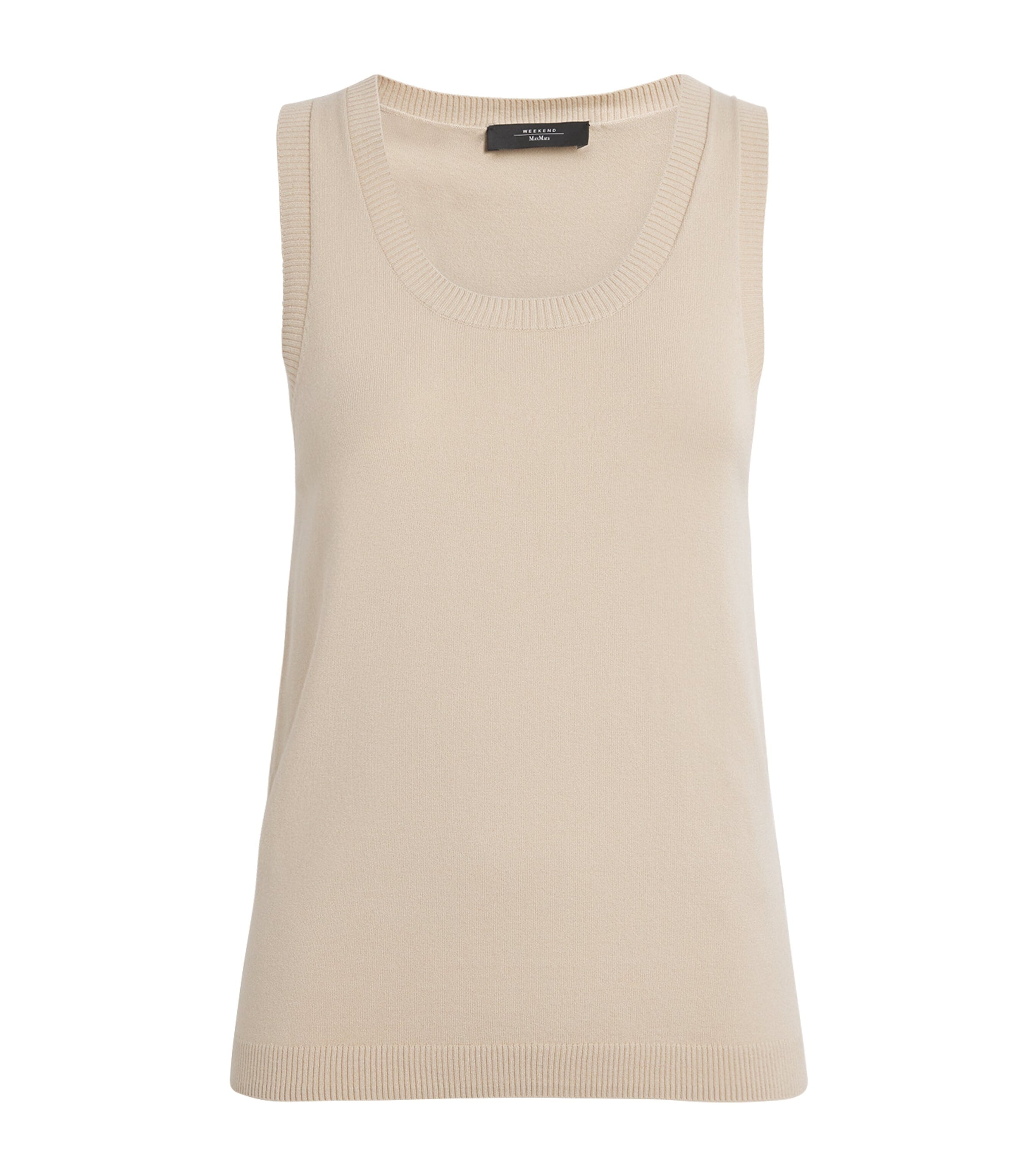 Beige Knitted Tank Top