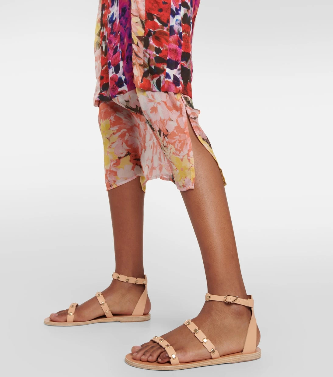 Ancient Greek Sandals - صنادل كوكو الجلدية المزيّنة
