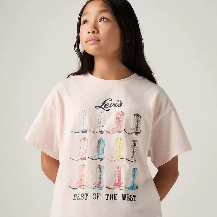 Детска тениска Levi's BOOTS OVERSIZED SS TEE