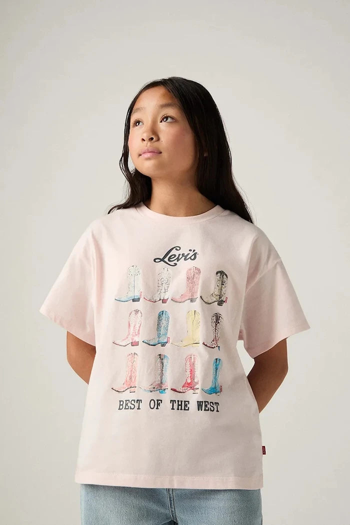 Детска тениска Levi's BOOTS OVERSIZED SS TEE