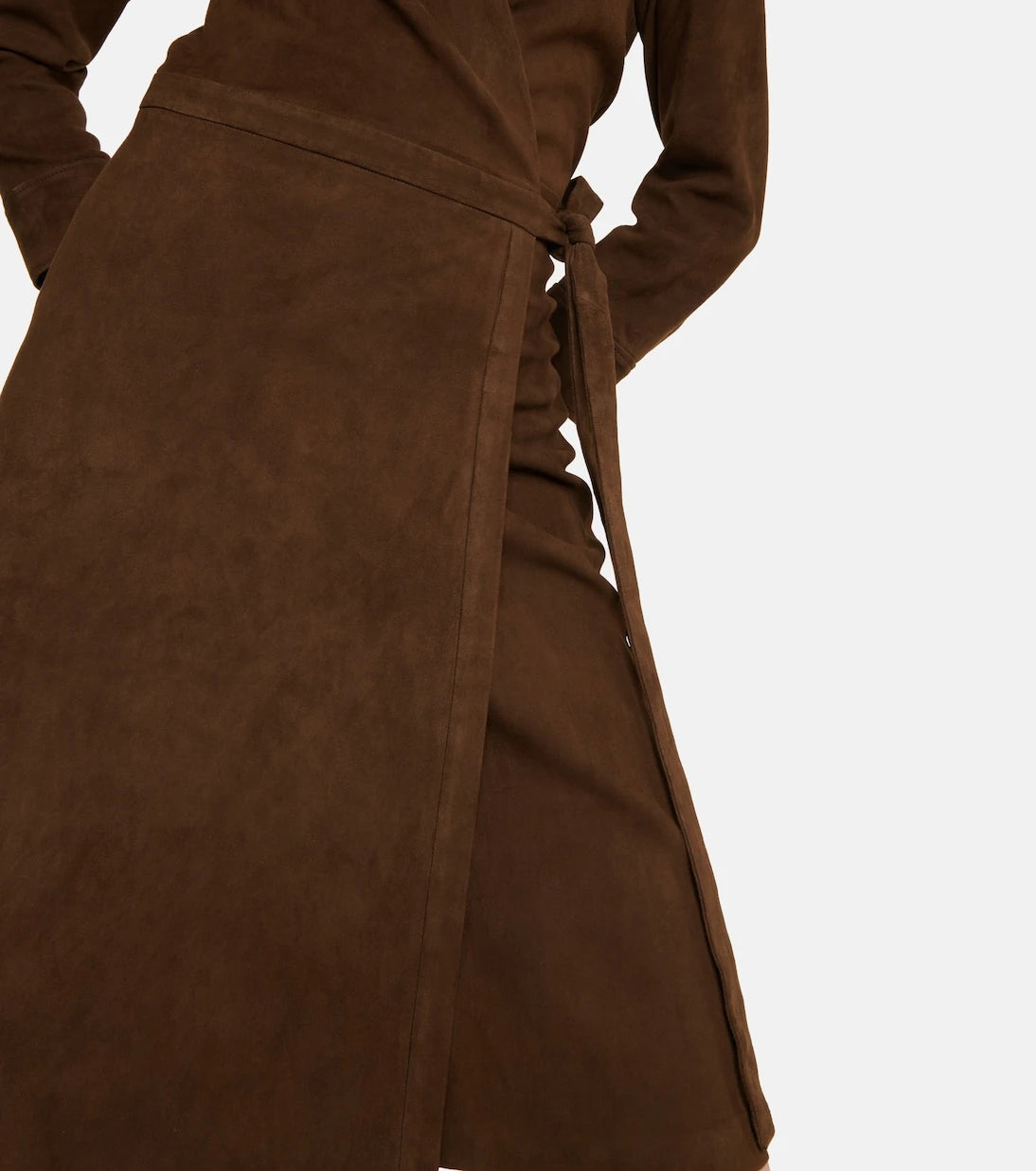 Stouls - Ross suede wrap midi dress