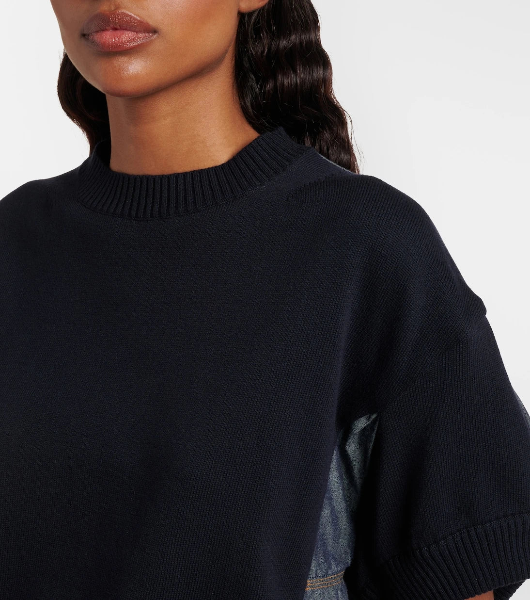 Sacai - Cotton-blend top