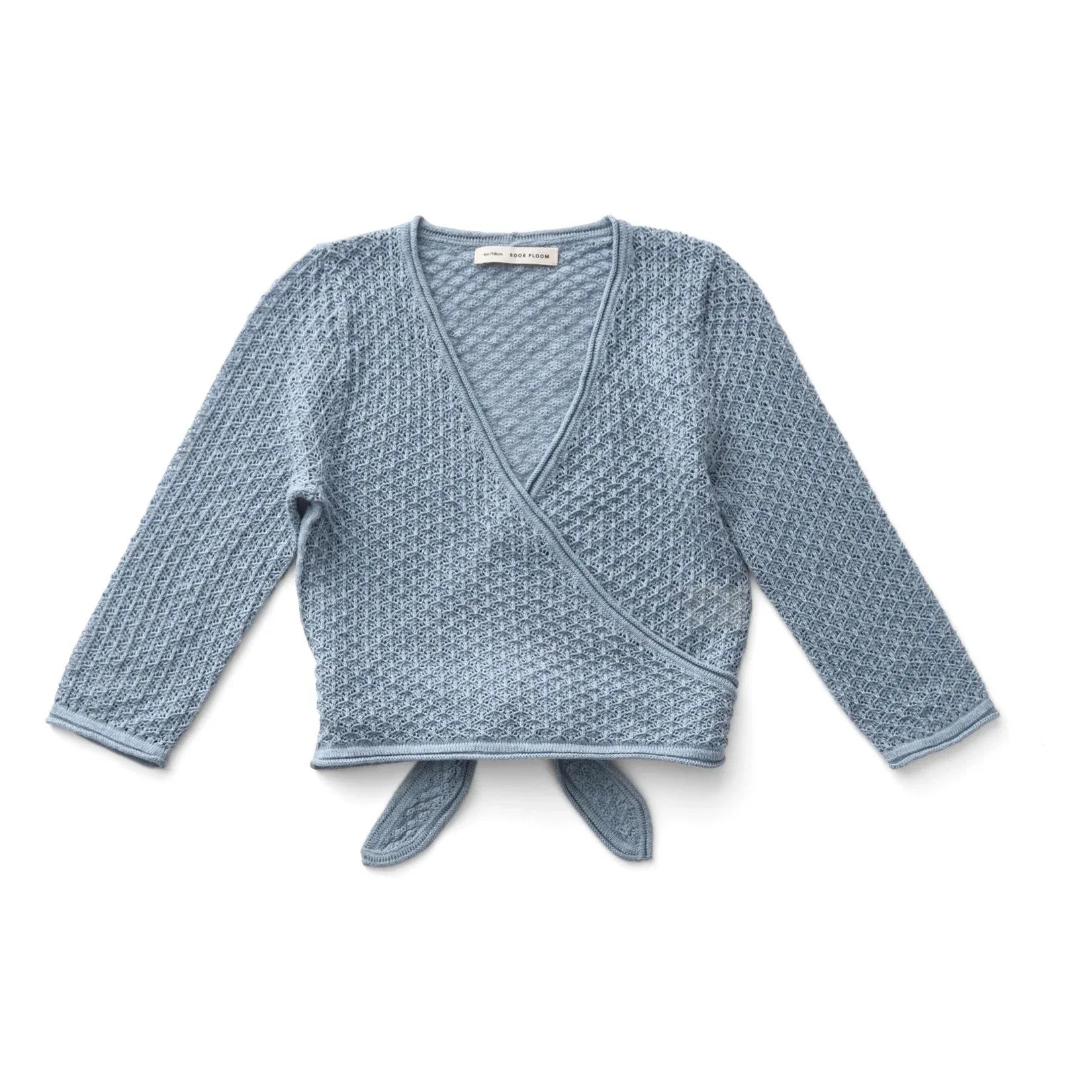 Soor Ploom - Ina organic cotton wrap cardigan | Ice Blue