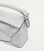 LOEWE Silver Mini Leather Puzzle Edge Top-Handle Bag