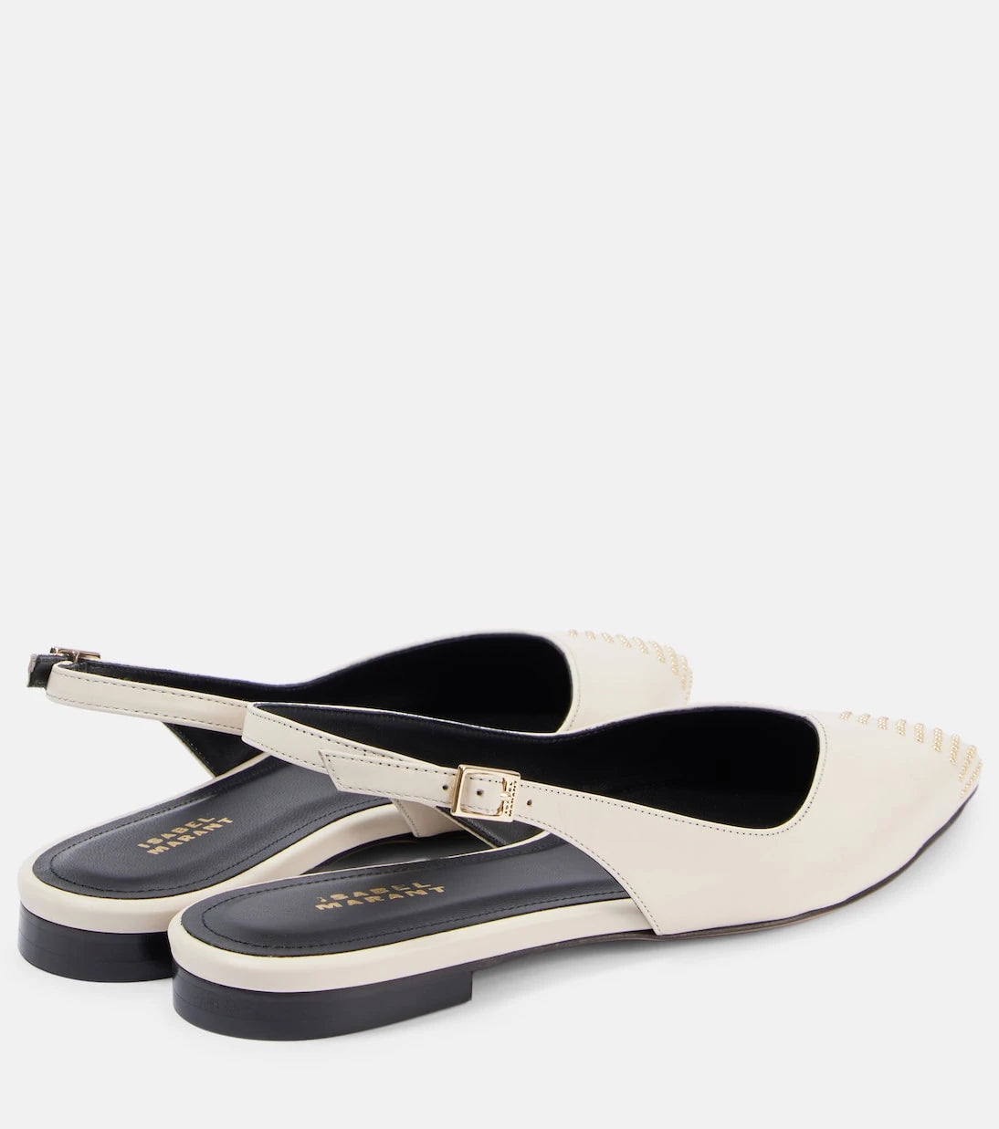 Isabel Marant - Branee studded leather slingback flats