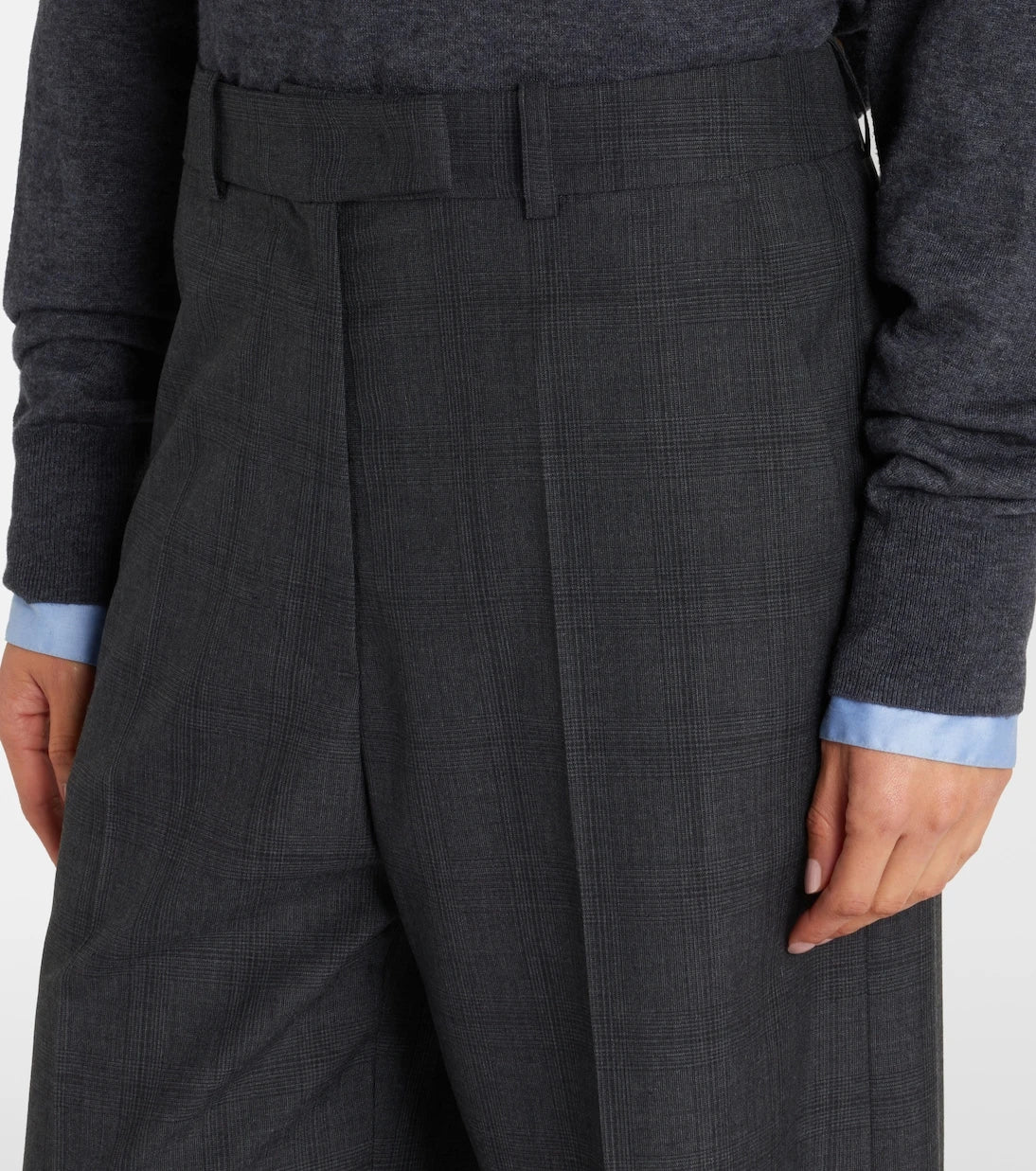 The Frankie Shop - Brickell plaid wide-leg pants