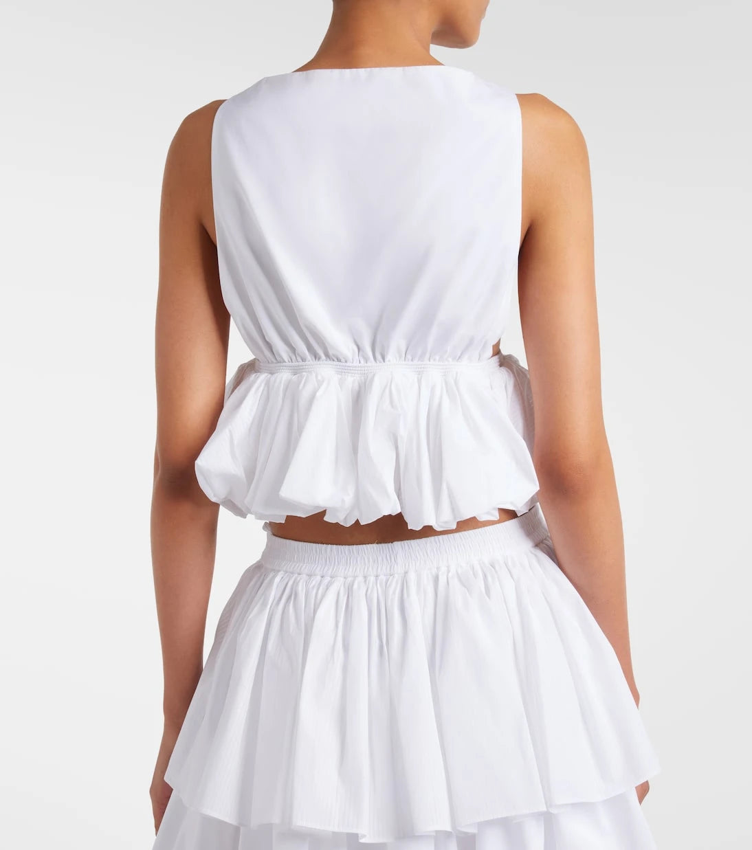 Alaïa - Peplum cotton top