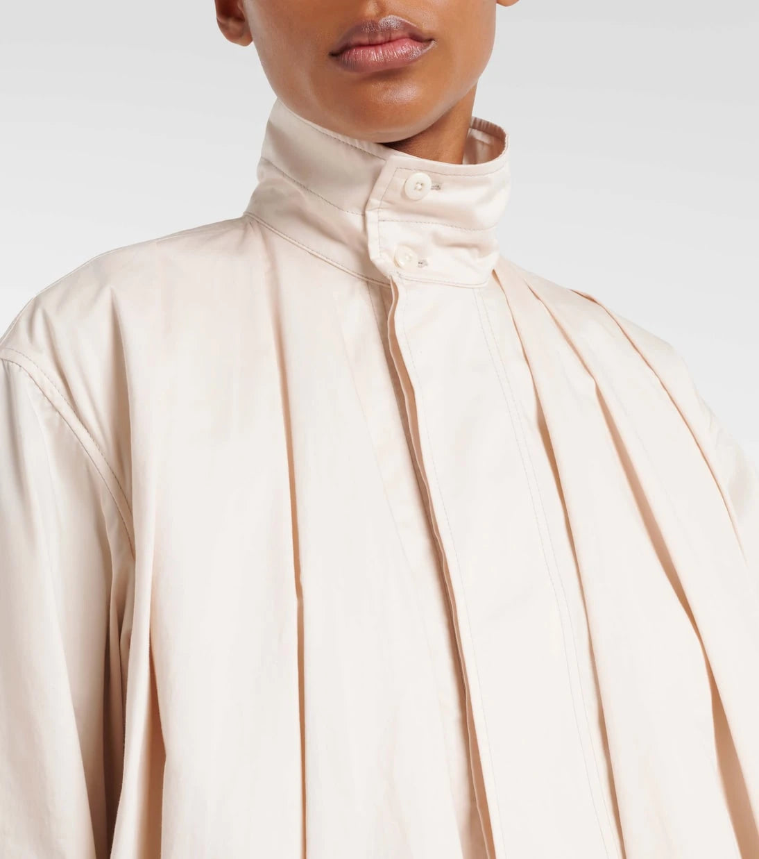 Lemaire - Pleated cotton satin jacket