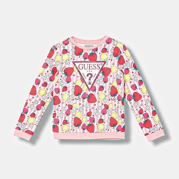 Детски памучен суичър Guess