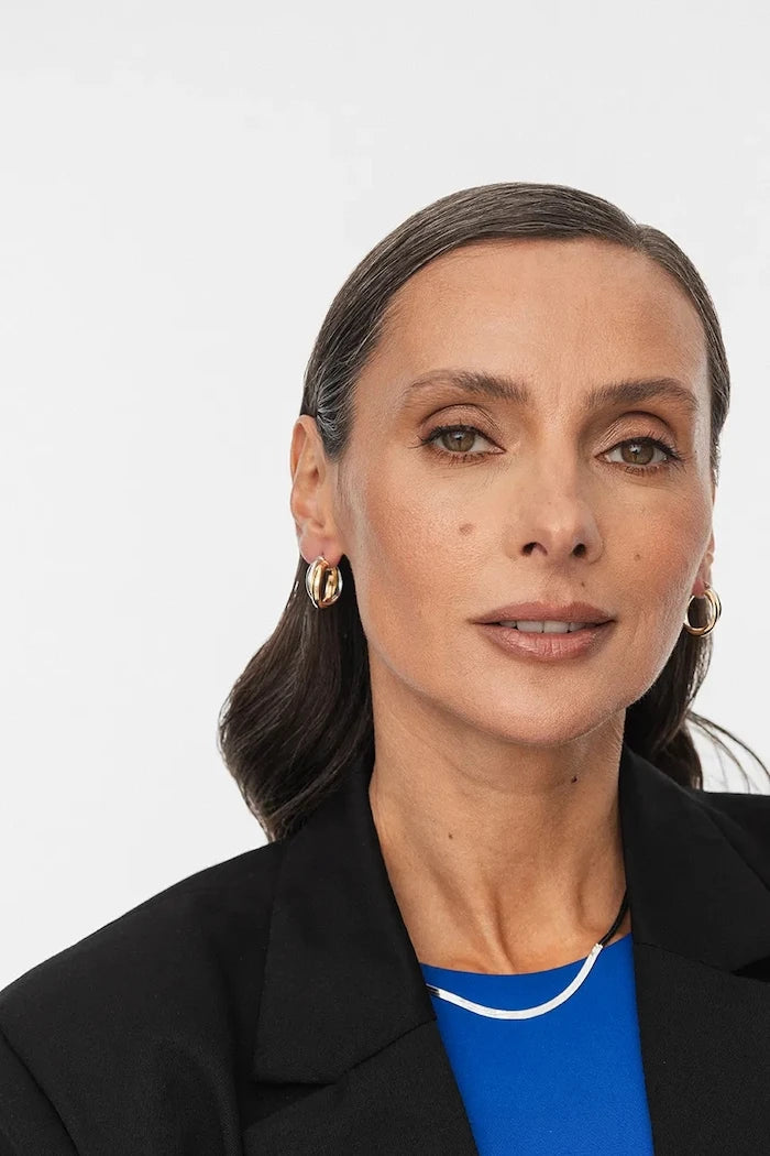 ANIA KRUK TRENDY Altın Kaplama Gümüş Küpeler