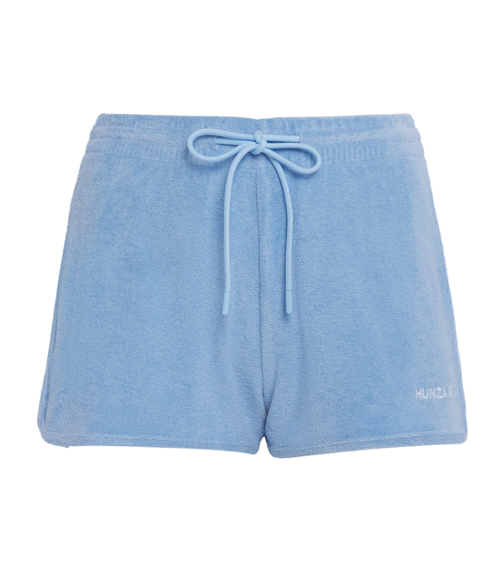 Hunza G Blue Cotton Terry Towelling Shorts