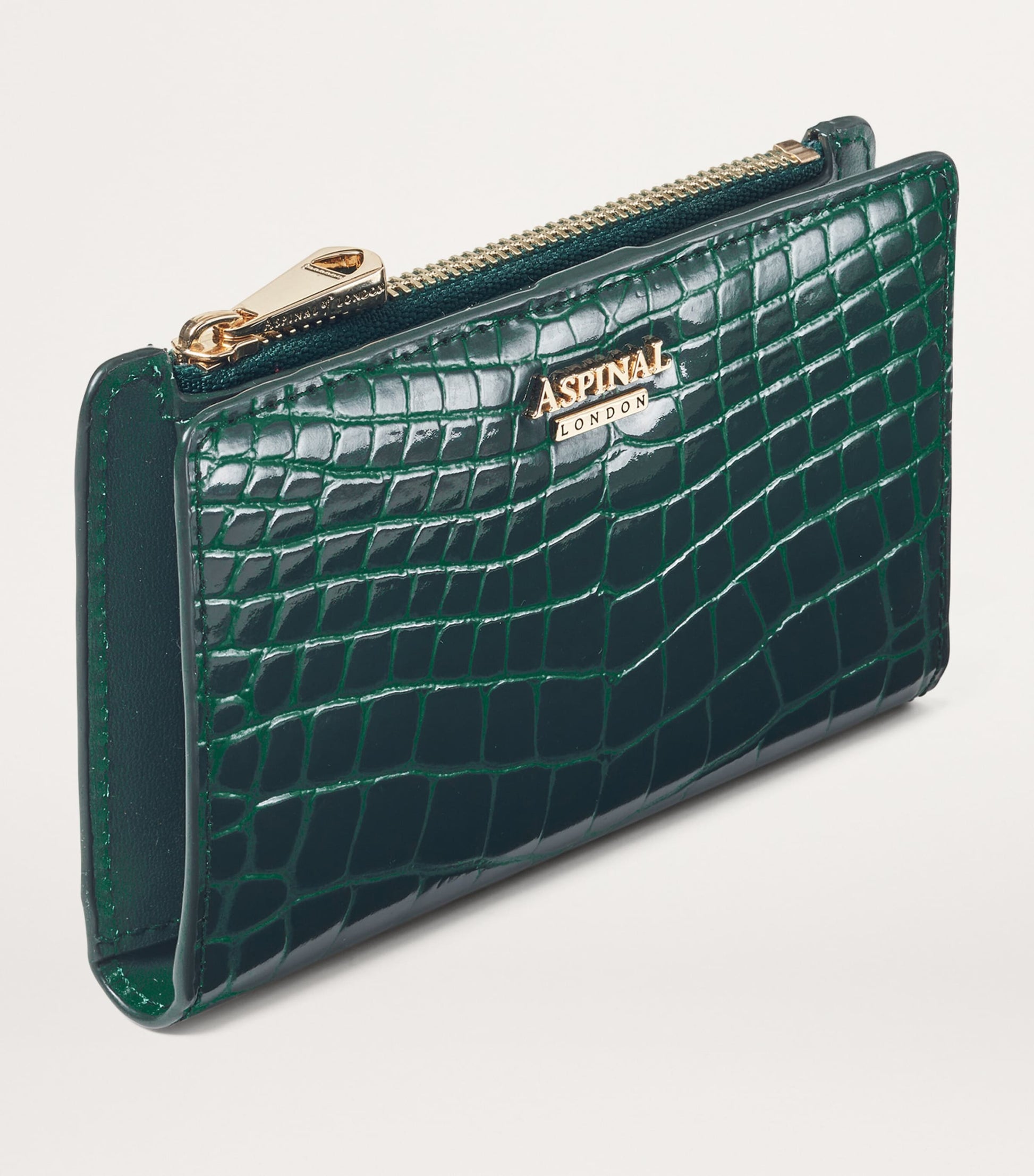 Aspinal Of London Green Small Mayfair Purse
