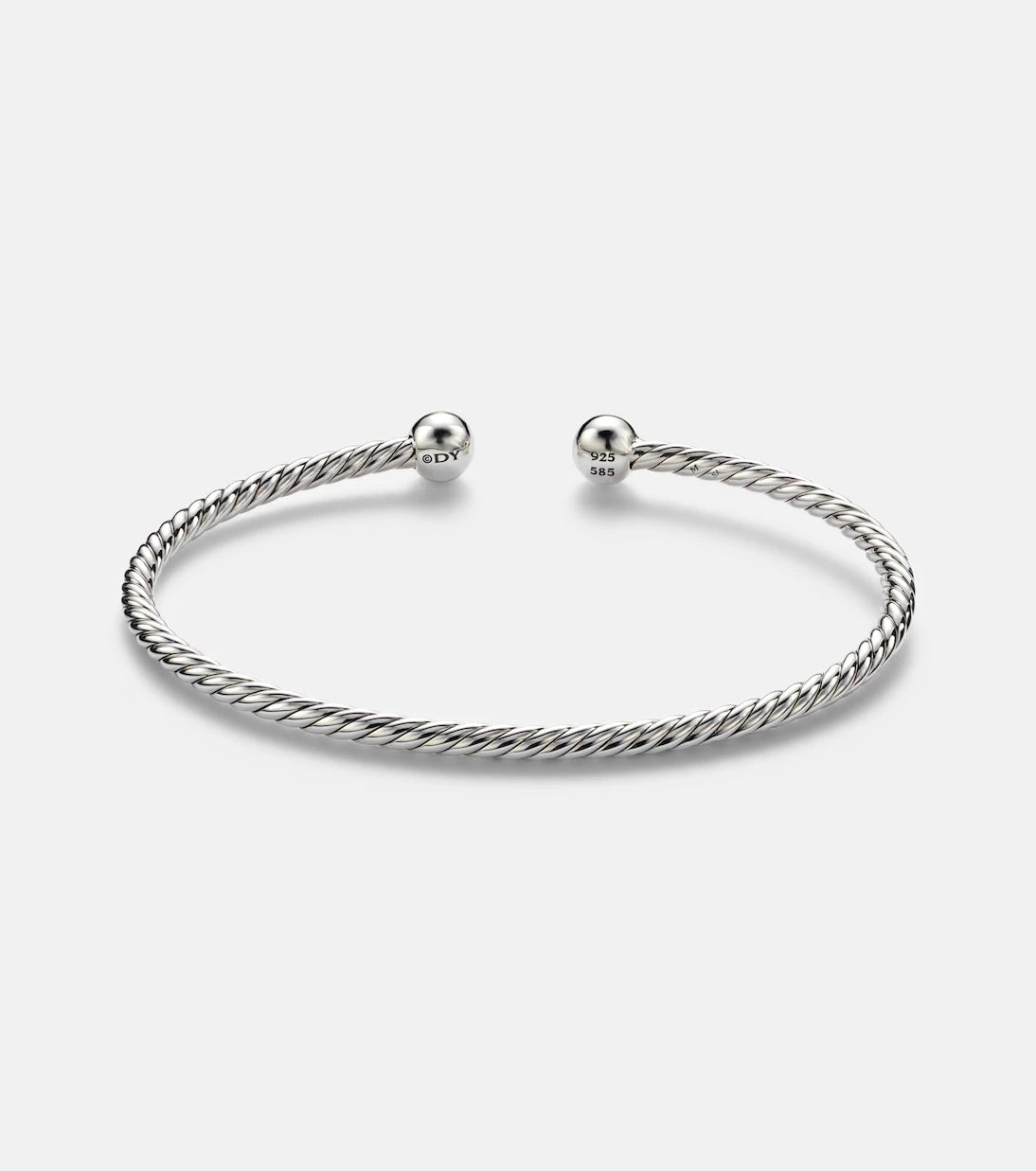 David Yurman - Micro Cable Flex® 925 sterling silver and 14kt gold bangle