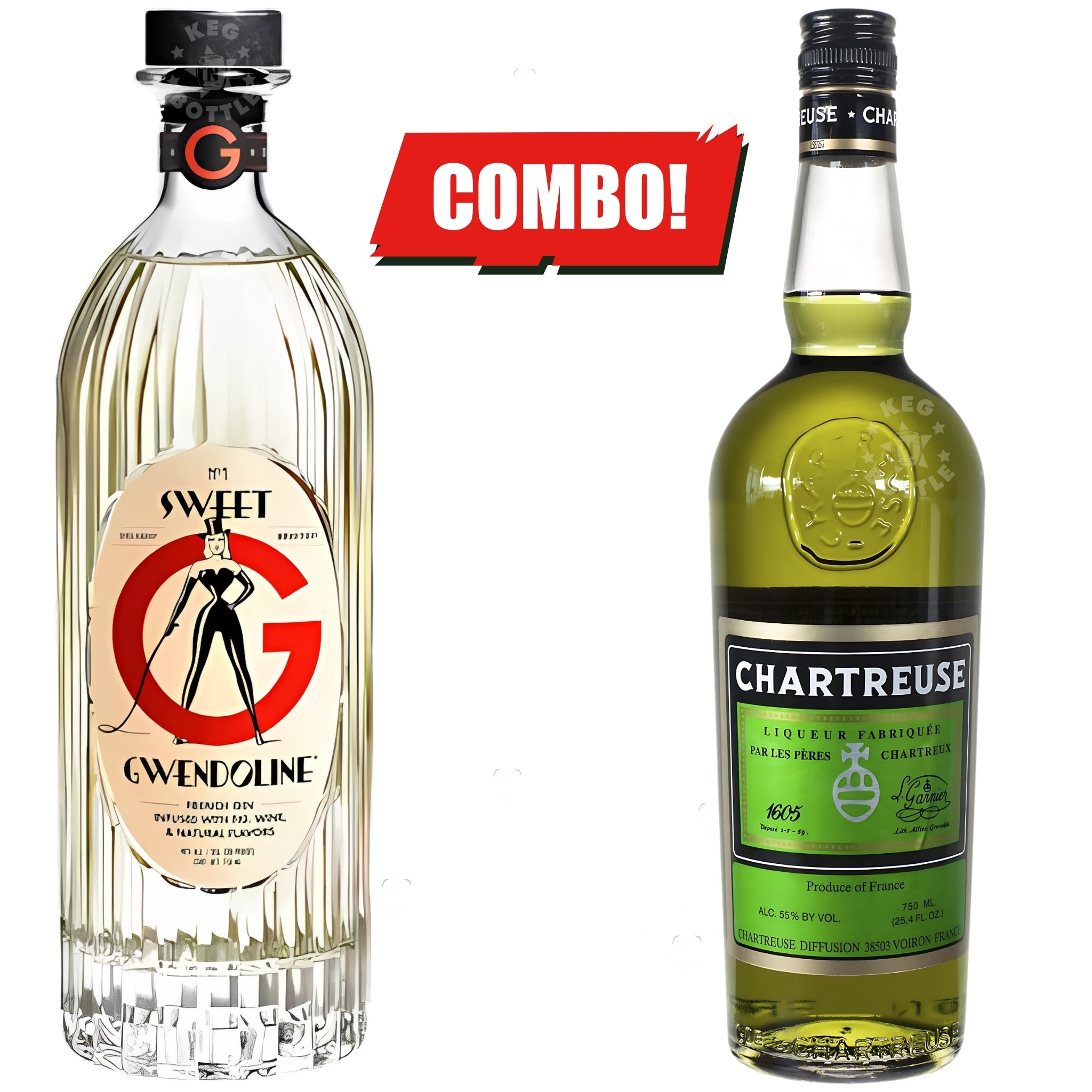 Chartreuse Green Liqueur & Gin Combo Pack (2x750ml)