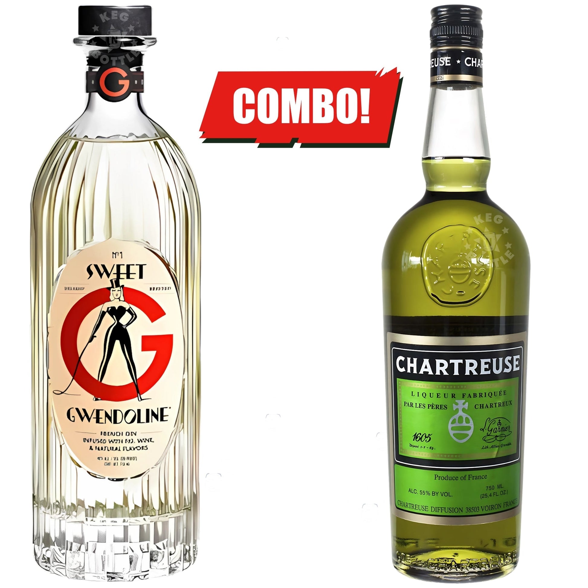 Chartreuse Green Liqueur & Gin Combo Pack (2x750ml)