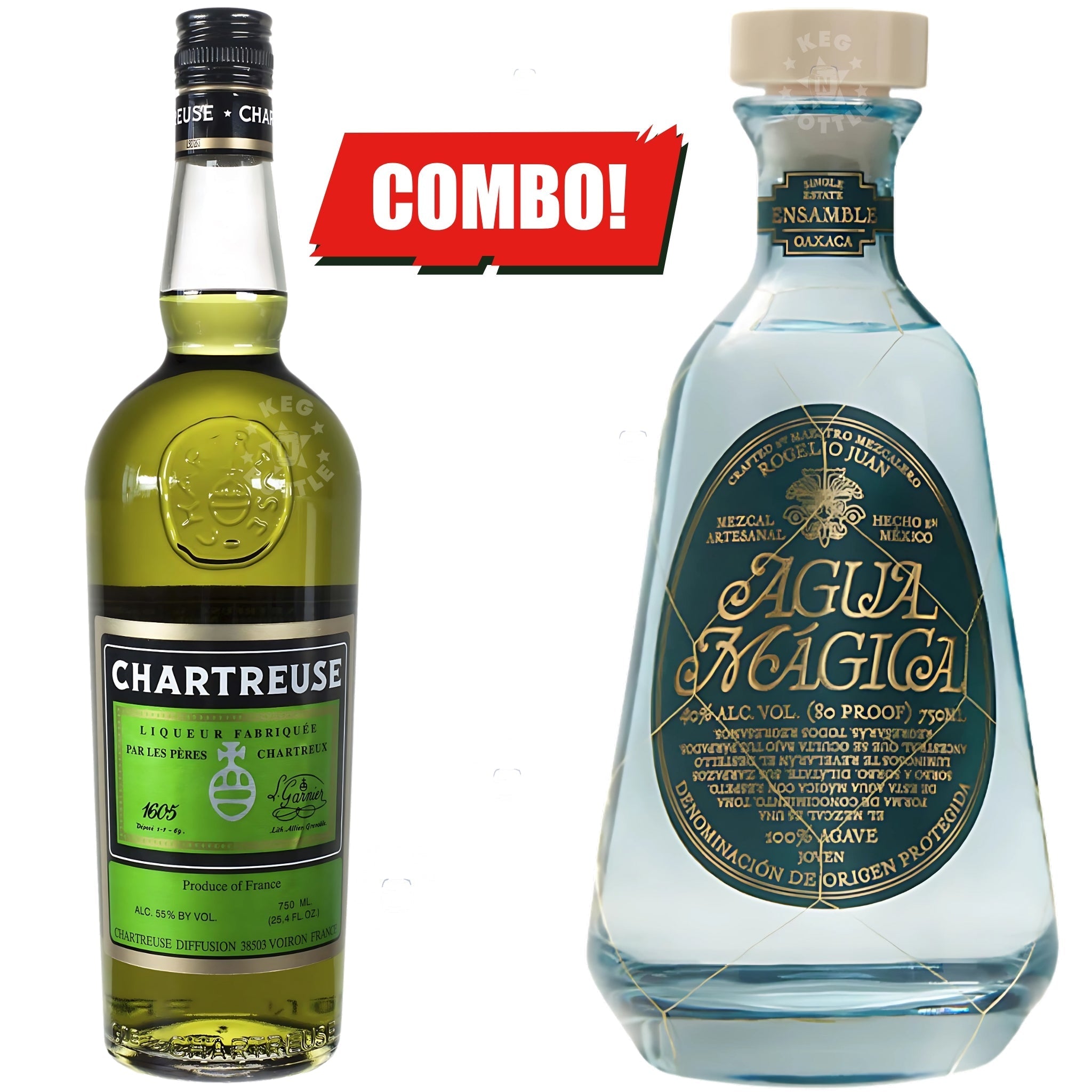 Chartreuse Green Liqueur & Mezcal Combo Pack (2x750ml)