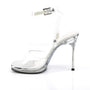 Clear 4.5" Heel Platform Wrap Around Ankle Strap Sandal
