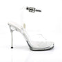 Clear 4.5" Heel Platform Wrap Around Ankle Strap Sandal