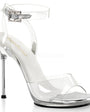 Clear 4.5" Heel Platform Wrap Around Ankle Strap Sandal