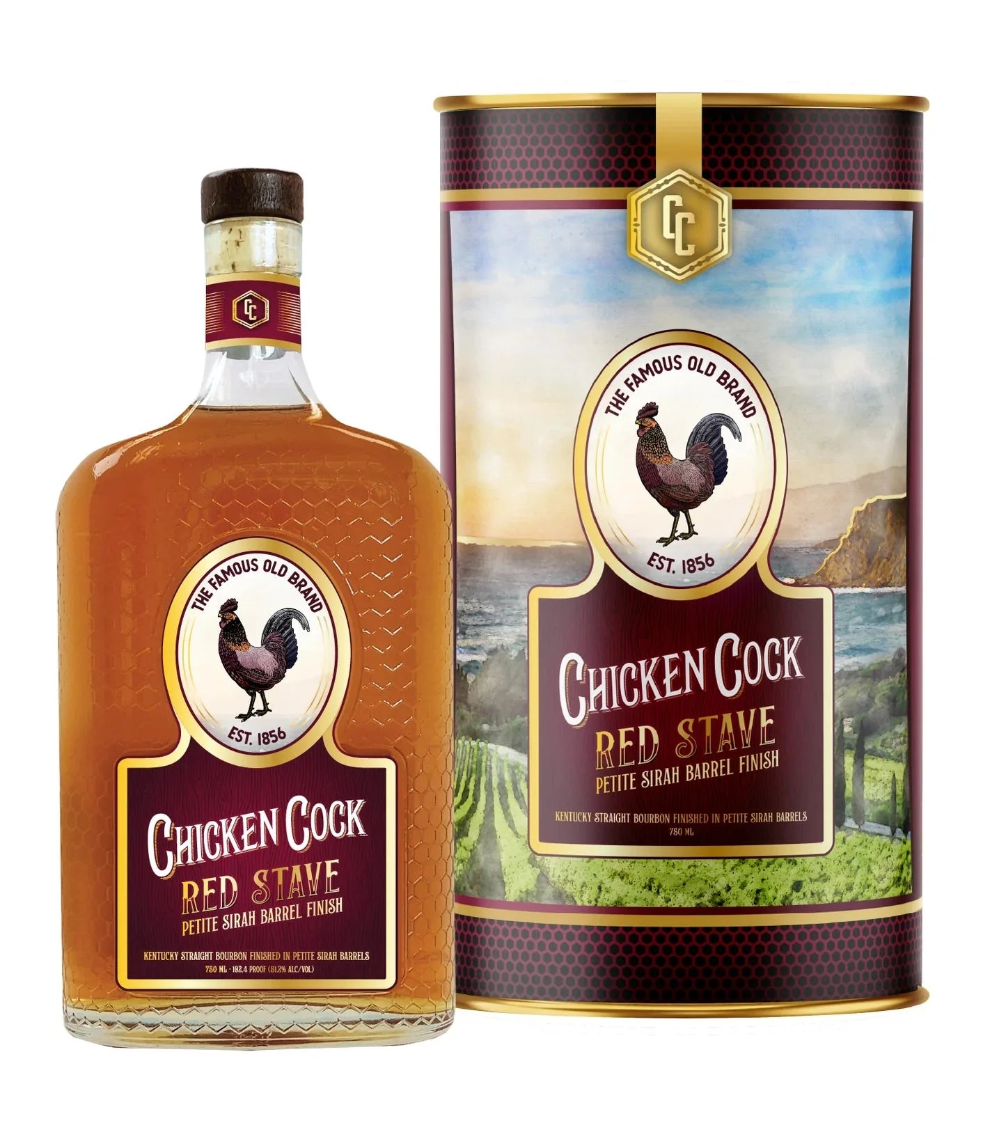 Chicken Cock Red Stave Petite Sirah Barrel Finish Kentucky Straight Bourbon Whiskey (750 ml)