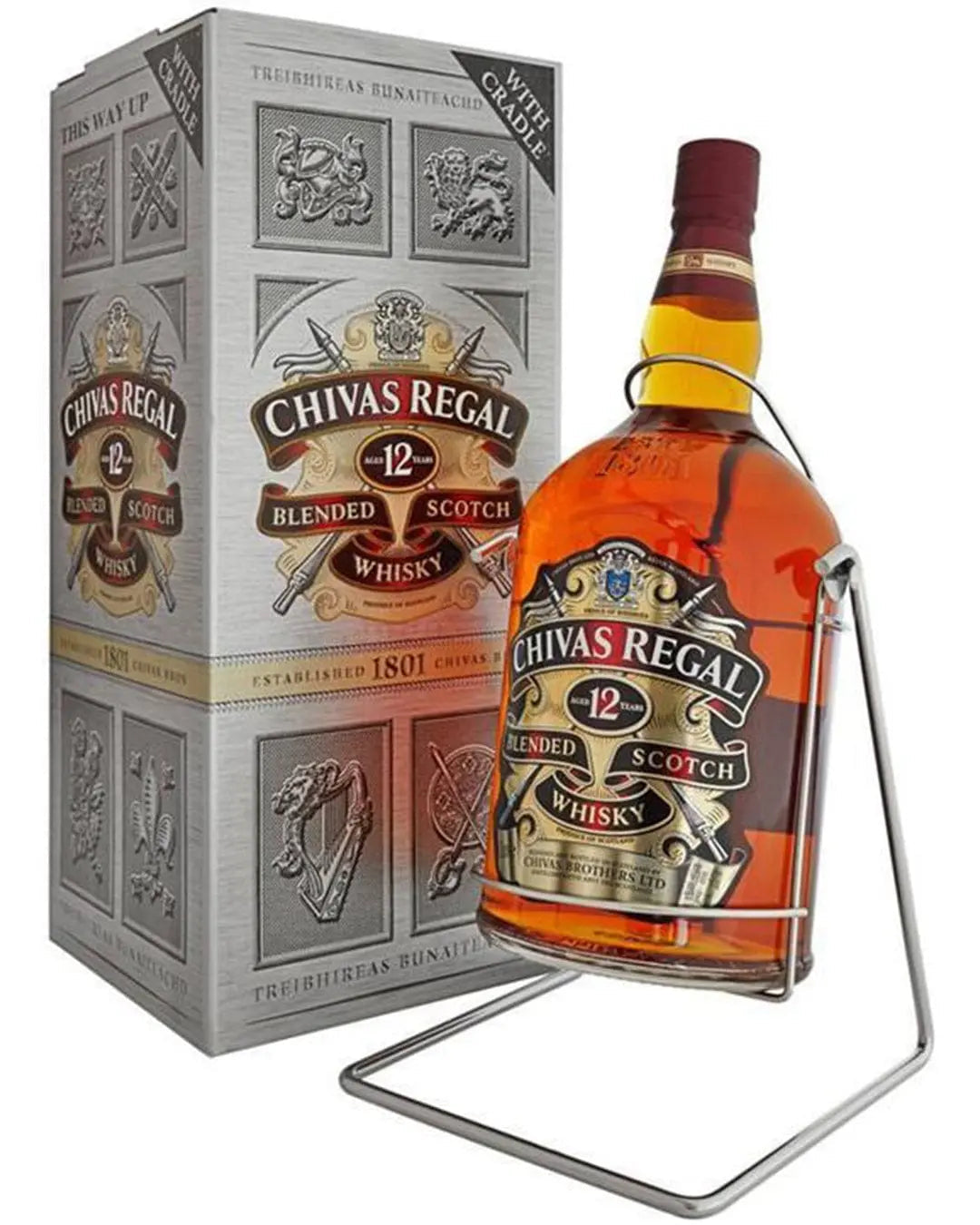 Chivas Regal 12 Year Old Blended Scotch Whisky With Cradle, 4.5 L