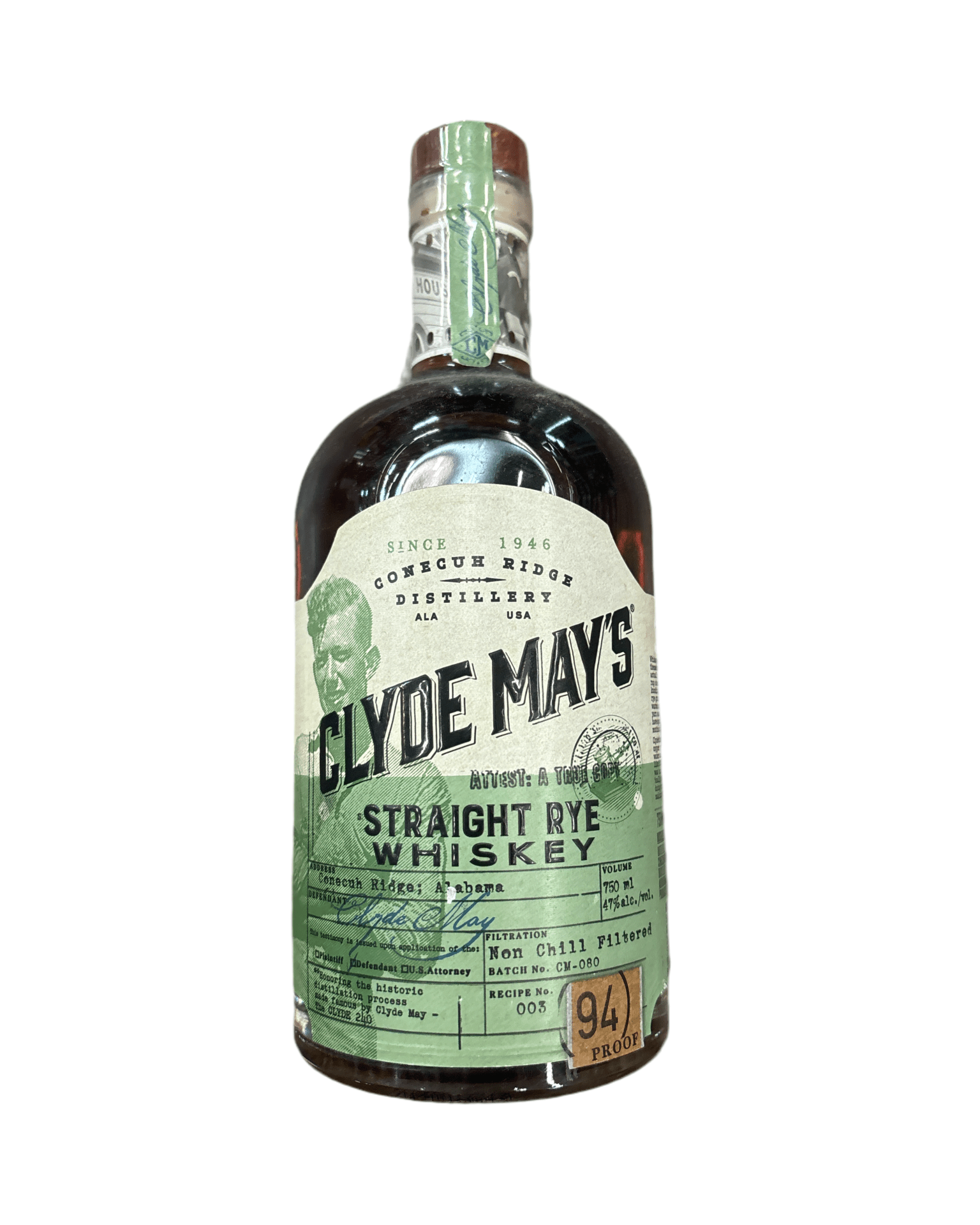 Clyde May's Straight Rye Whiskey (750 mL)