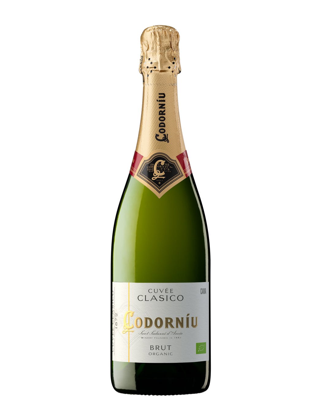 Codorniu Clasico Cuvee Brut Organic White Sparkling Wine, 75 cl