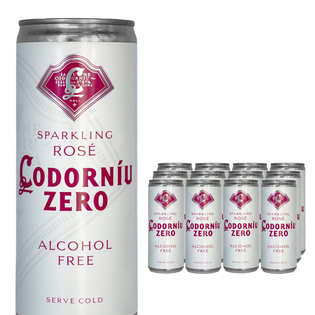 Codorniu Zero Alcohol Free Sparkling Rose Wine Multipack, 12 x 250 ml