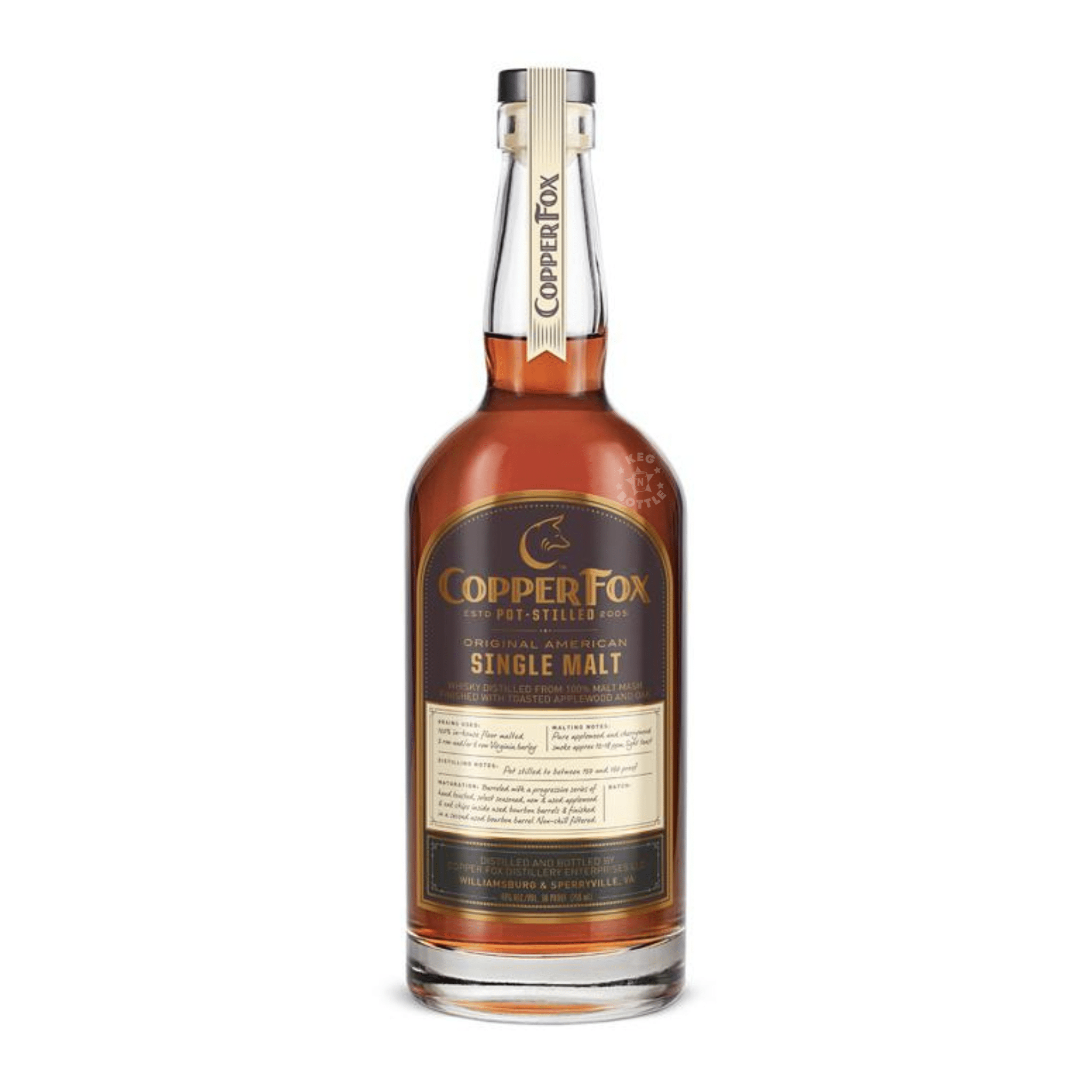 Copper Fox Pot Stilled Peachwood American Single Malt (750 ml)