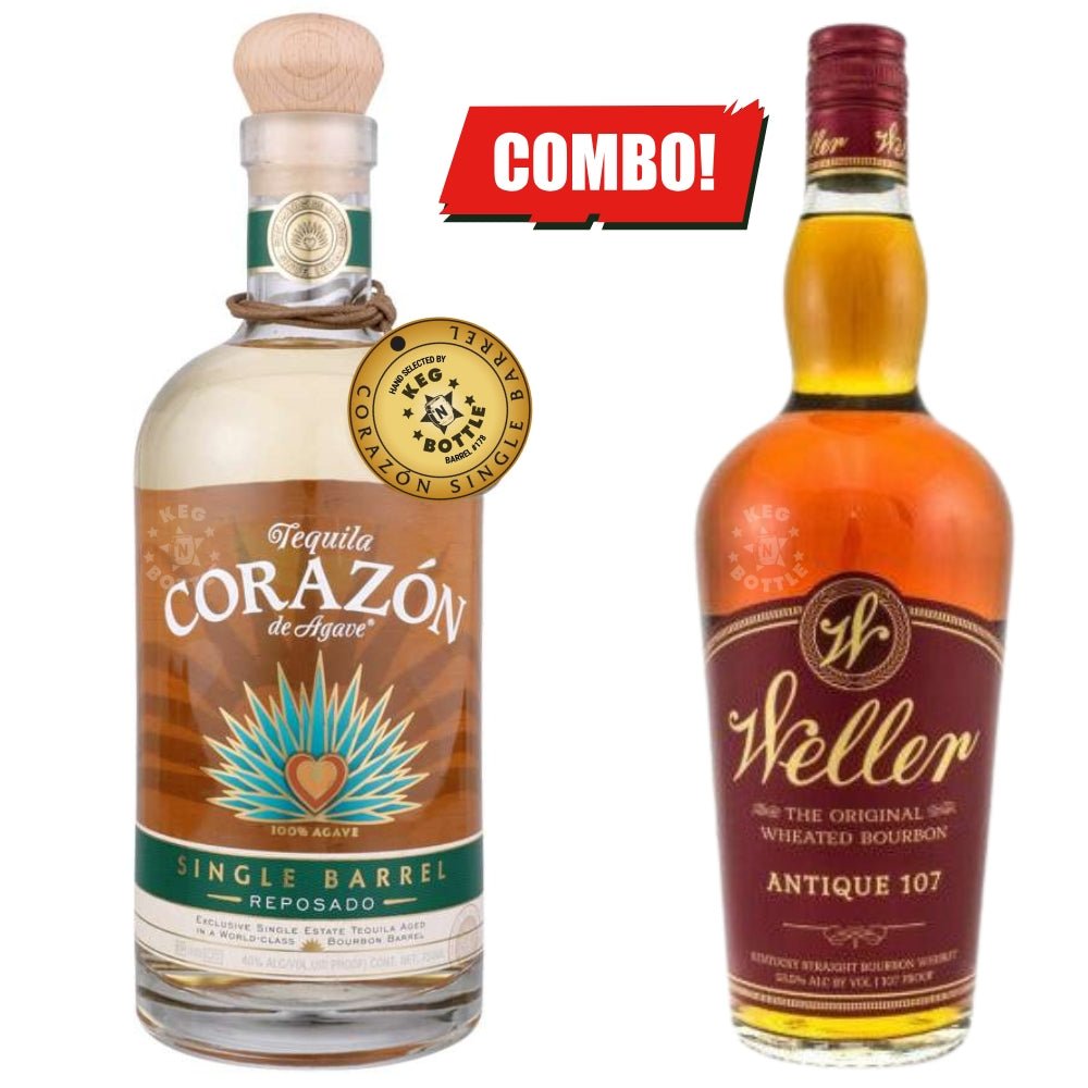 Corazón Single Barrel Reposado & Weller 107 Combo Set (750 ml each)