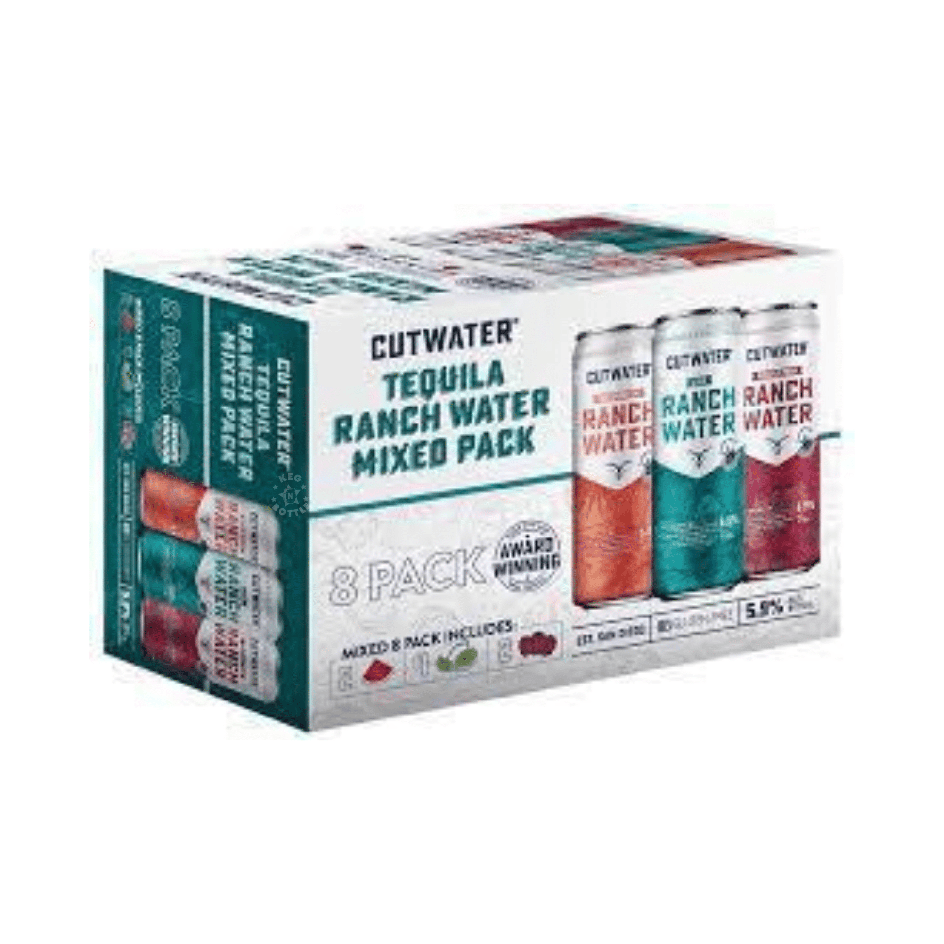 Cutwater Tequila Ranch Water Variety Pack (8 Pack)