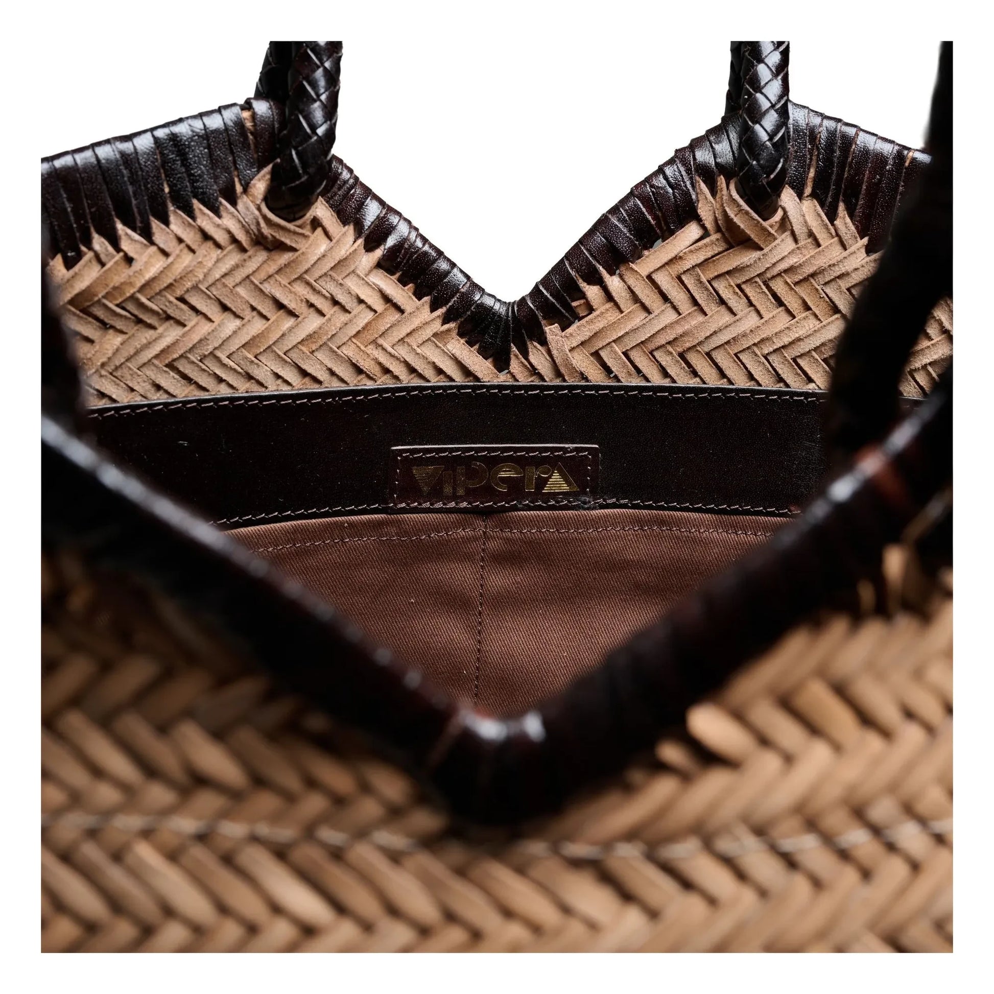 Vipera - Cabas Crudelia Bicolore Cuir | Taupe brown