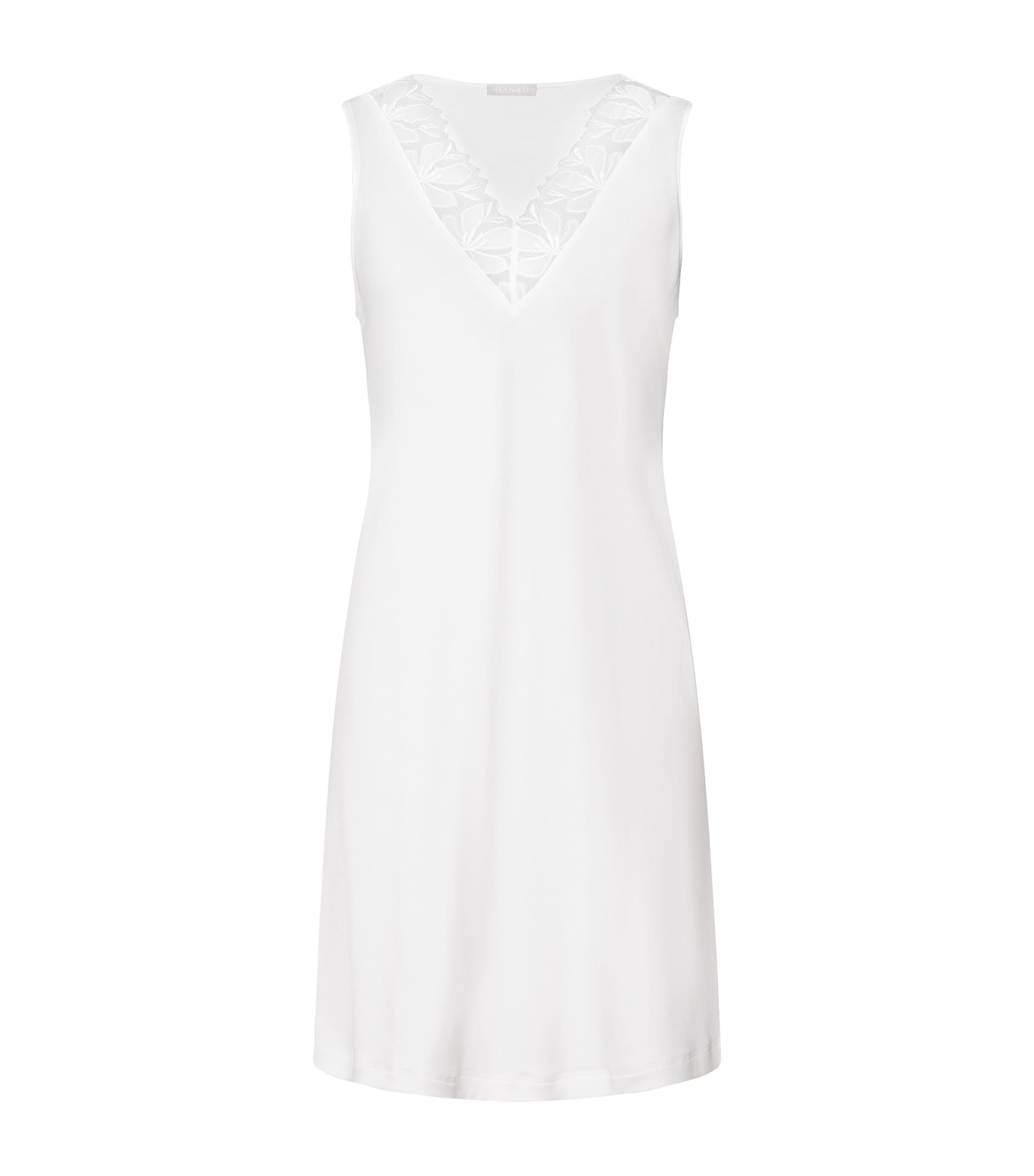 Hanro Ivory Lace-Trim Cotton Kalea Nightdress