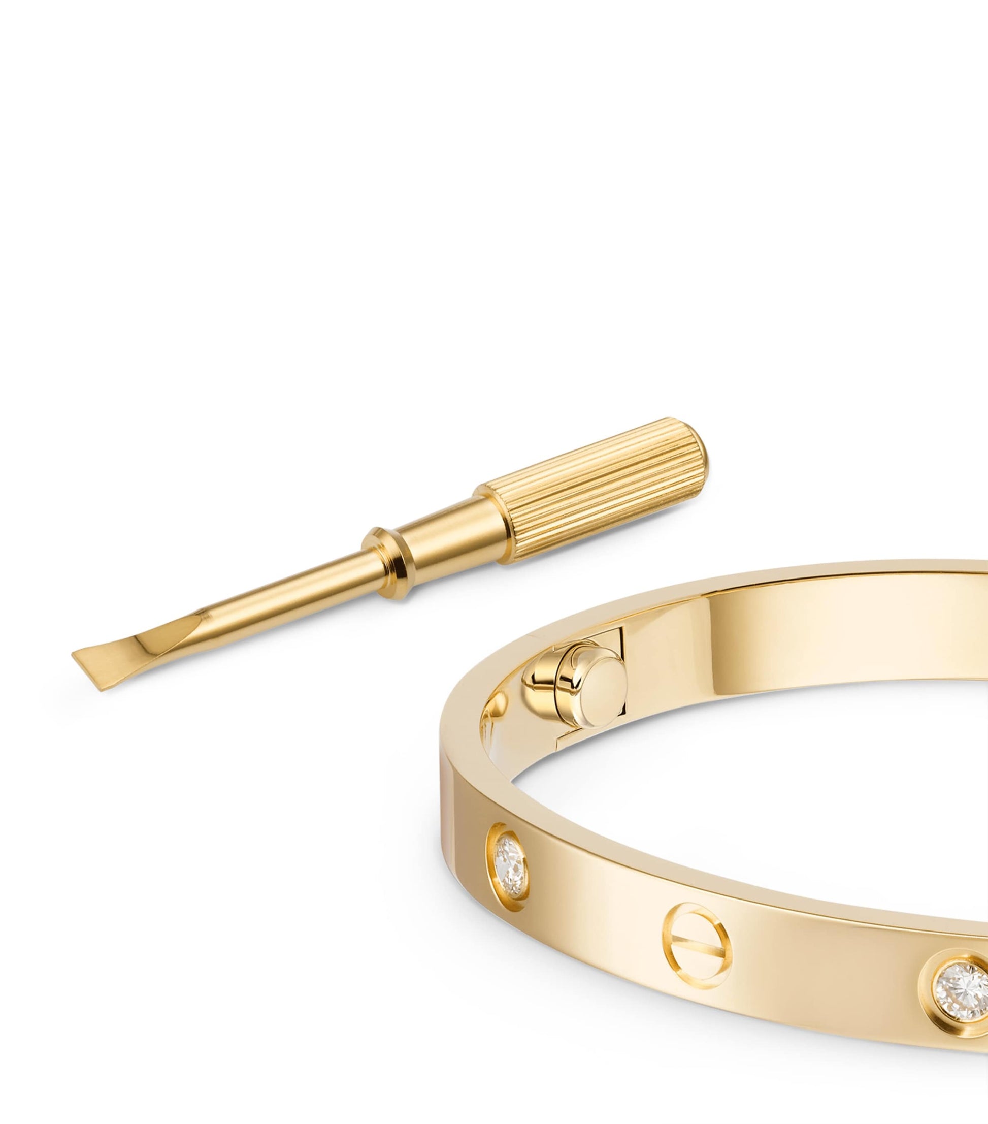 LOVE Classic Yellow Gold 4-Diamond Bracelet